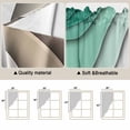 thumbnail image 3 of Green Brown Ombre Kitchen Window Curtains, Swag Curtains Valance for Bedroom Living Room Bathroom, Modern Geometric Abstract Aesthetic Cream Rod Pocket Window Curtain Block Drapes 2 Panels 36"x36", 3 of 9
