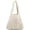 White, variant on Women Small Crochet Tote Handbag Cotton Top Handle Bag Summer Mesh Beach Bag Drawstring Fishing Net Bag Clutch Handbag
