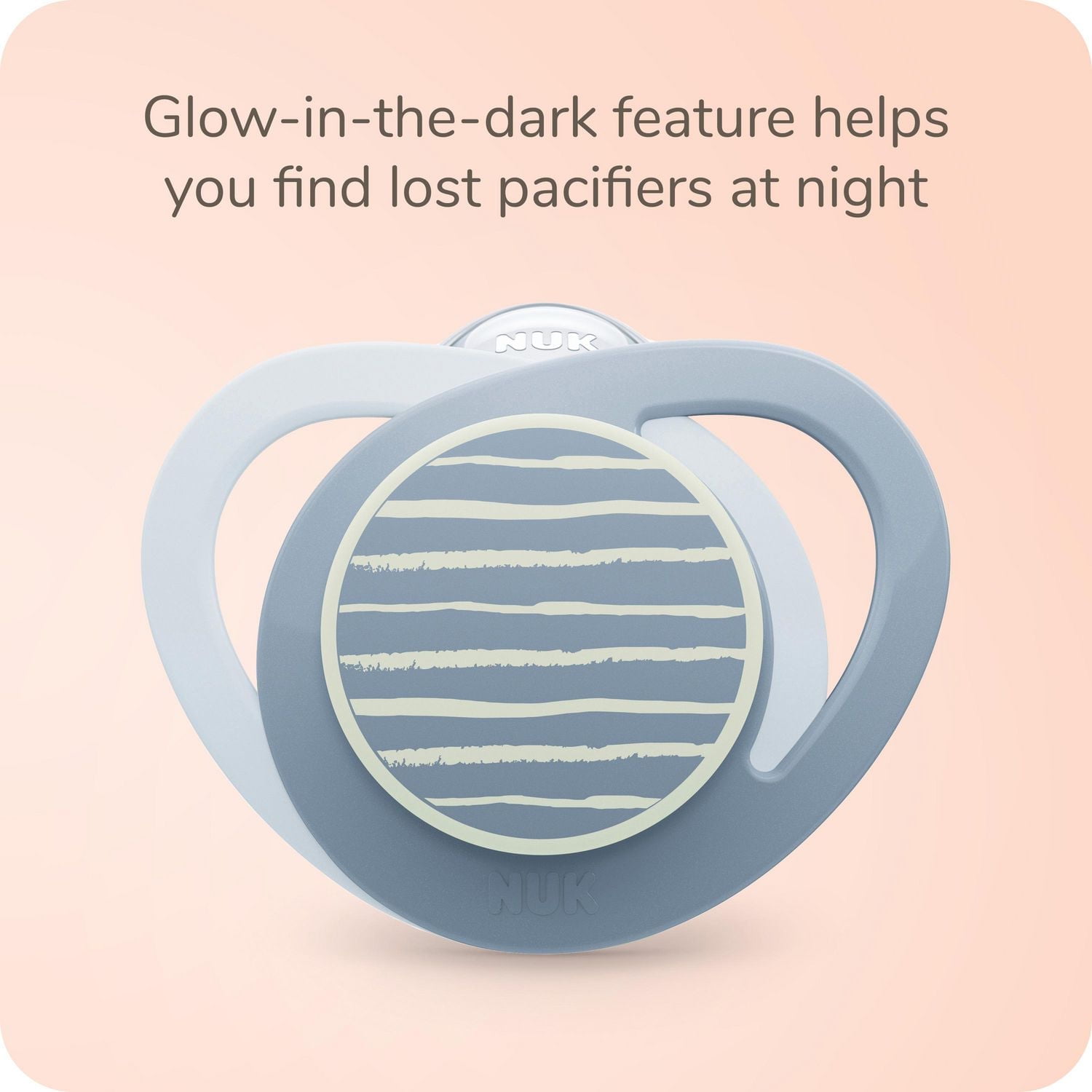 NUK Glow-in-the-Dark Orthodontic Pacifier, 18-36 mois, Fox, 3 Pack