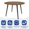 thumbnail image 3 of Round Dining Table Set, Modern Kitchen Table for 4-6 Person, Steel Legs (1 Table 4 Chairs), 3 of 6