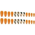 thumbnail image 2 of Uñas postizas con forma de hojas naranjas, decoración de uñas para llevar puesta, parche para uñas, 2 of 9