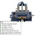 thumbnail image 2 of waltyotur 5-Inch Drill Press X-Y Compound Vise Blue Heavy Duty Benchtop Compound Cross Slide Vise Fit for Clamping Workpiece Processing, 2 of 7