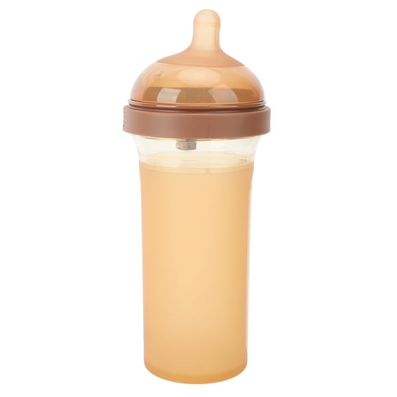Silicone Baby Bottle, 240ml Flip Top Baby Milk Bottle Wide Neck for Infant