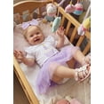 thumbnail image 4 of Aojekbee Baby Girl First Birthday Outfit Cupcake Embroidered Flying Sleeve Romper Tulle Skirt and Bow Headband 3 Piece Set, 4 of 9