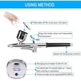 thumbnail image 3 of Autolock Upgraded Airbrush Kit with Air Compressor, Portable Cordless Auto Airbrush Gun Kit, Rechargeable Handheld Airbrush Set for Makeup, Cake Decor, Model Coloring, Nail Art, Tattoo, 3 of 6