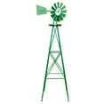 thumbnail image 2 of GoDecor 8FT Weather Resistant Yard Garden Windmill Green, 2 of 11