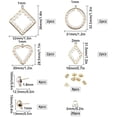 thumbnail image 3 of 1Box DIY 4Pairs Pearl Hoop Dangle Earring Making Kit 18k Gold Plated Imitation Pearl Heart Earring Beaded Loop Drop Earrings, 3 of 7