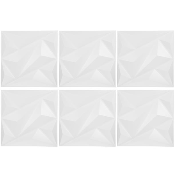ColoMX Decoración de pared de 6 piezas panel de pared 3D Panel de pared 3D PVC Panel de pared 3D