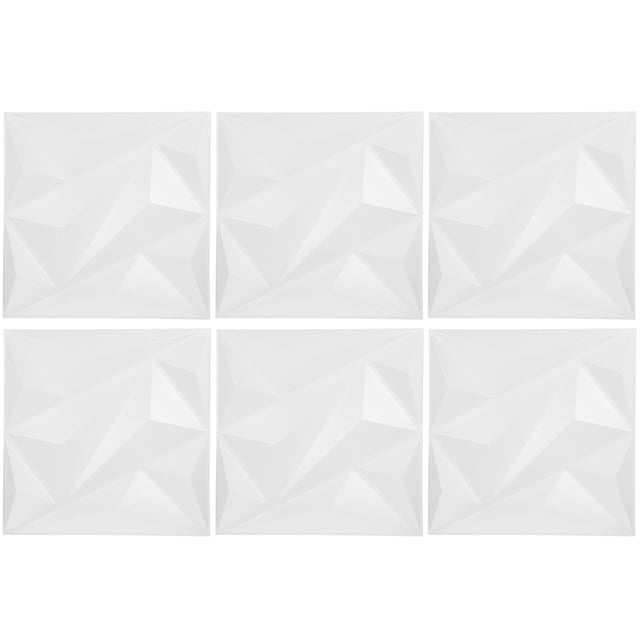 ColoMX Decoración de pared de 6 piezas panel de pared 3D Panel de pared 3D PVC Panel de pared 3D