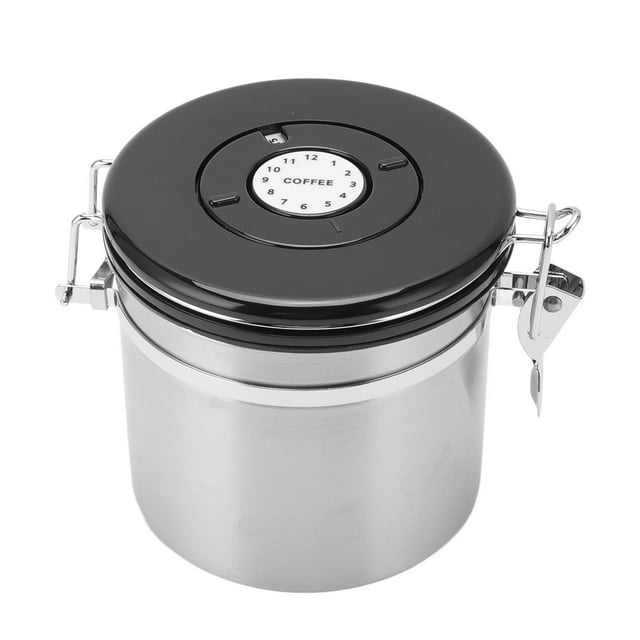 Contenedor de café Jadeshay hermético de acero inoxidable con cuchara para almacenar granos de café