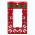thumbnail image 5 of Metal Light Switch Plate Cover Festive Red Christmas Reindeer Stocking XMS019, 5 of 13