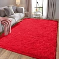 thumbnail image 5 of TWINNIS Shag Area Rug,8'x10'Soft Fluffy Area Rugs for Living Room Bedroom Kids Room Decor Carpet,Red, 5 of 7