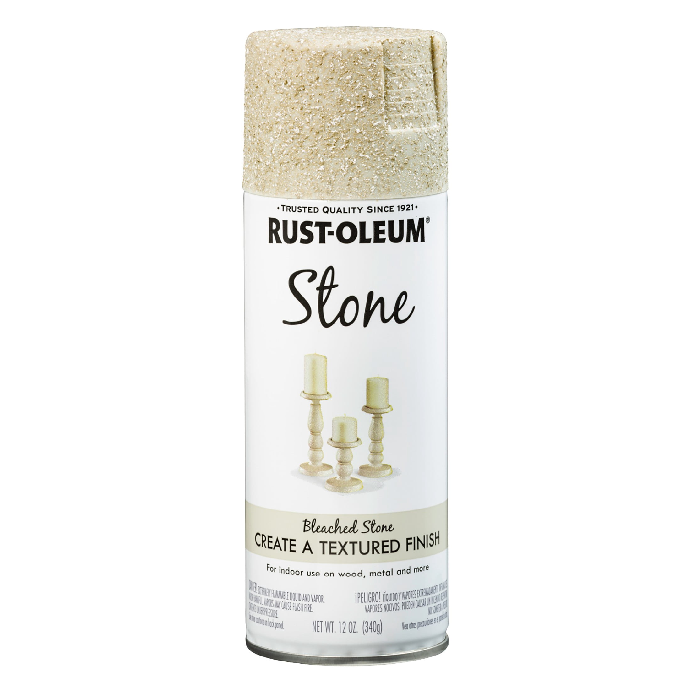 6 Pack, Bleached Stone, Rust-Oleum American Accents Textured Spray Paint-342730, 12 oz