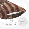 thumbnail image 4 of Binfone Patriotic Deer Soldier Salute Standard Size Pillowcase, Long Staple Pure Cotton Envelope Closure Pillow Cover (Pillow core not included),20"x30", 4 of 7