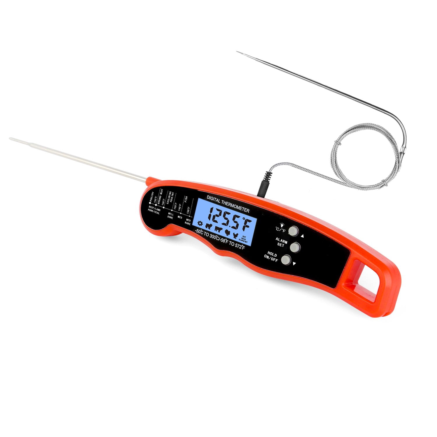 LAATIKUI Meat thermometer food grill measurement waterproof probe thermometer