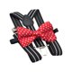 thumbnail image 4 of 2 Piezas Tirantes Ajustables Tirantes Elásticos Con Pajaritas Para Niños Estilo D Yinane tirantes para hombre, 4 of 5
