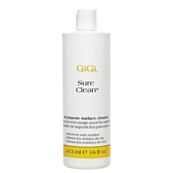 GiGi Sure Clean All Purpose Surface Cleaner - remove wax residue 8 oz - Pack of 1 with Sleek Comb