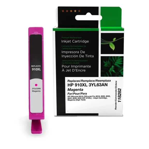 Remanufactured Clover Imaging High Yield Magenta Ink Cartridge compatible with HP 910XL (3YL63AN)
