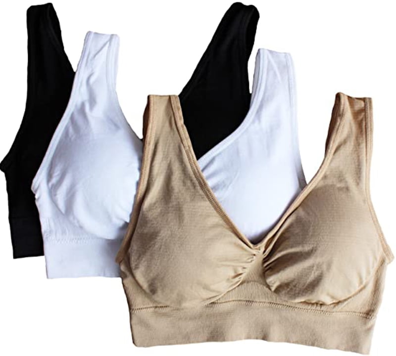 Removable Pads Push Up Genie Bra All Sizes Pack Underwear Wireless Classic 3pcs 