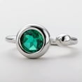 thumbnail image 6 of K-KED Bezel 1 Carat Round Moissanite Open Solitaire Ring Sterling Silver GRA Certified, 6 of 9