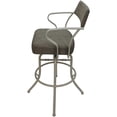 thumbnail image 5 of Carolina Swivel Tilt Bar 30" Metal Bar Stool -  Brown Fabric - Beige frame, 5 of 6