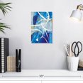 thumbnail image 3 of Elephant Stock Abstract White Gold Splatter Wall Art - Vertical Canvas Wall Art - Living Room Wall Decor - Abstract Canvas - Blue And White Decor - 8" x 12", 3 of 8
