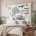 thumbnail image 3 of Blue Gnomes Tapestry for Bedroom Wall Hanging Tapestry, Coffee Snowflake Winter Rustic Ceiling Backdrop Tapestries Poster Blanket Wall Decor for Teens Room Living Room Dorm 51" x 59", 3 of 8
