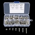 thumbnail image 1 of 180pcs Vis à Tête Plate M4 304 Acier Inoxydable Vis à Tête Plate Écrous Assortiment Kit avec Boîte, Écrou, 1 of 8