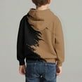 thumbnail image 4 of OGLCCG Boys Novelty Hoodie Color Block Long Sleeve Hooded Sweatshirt with Pocket Casual Lightweight Fleece Pullover Tops for Kids Teen 4-14 Years, 4 of 6