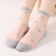 thumbnail image 3 of Compression Socks for Women, Ladies Spring And Summer Leisure Transparent Solid Colour Star Stockings Cool Glass Stockings Soft Short Stockings, Socks(Grey,One Size), 3 of 3