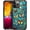 Butterfly Stained Glass Mosaic, variant on for iPhone 14 Case, Black TPU Rubber Impact-Resistant Anti-Slip Fingerprint-Free Protective Case- Gothic Raven Bookshelf