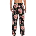 thumbnail image 3 of Picia Rose Flowers Mens Soft Woven Cotton Elastic Waistband Sleep Pajama Pant Lounge Sleep Pant With Pockets And Drawstring-Small, 3 of 9