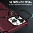 thumbnail image 4 of Magnetic Phone Case for Samsung Galaxy S22 Ultra (Not S22) Compatible with Magsafe, Military-Grade Shockproof Case with Built-in Magnet Circle for Samsung Galaxy S22 Ultra, MS Claret, 4 of 9