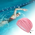 thumbnail image 2 of Unique Bargains 1 Pc Breathable Knotted Swimming Cap Pink White, 2 of 6