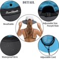 thumbnail image 3 of Womens Summer Sun Hat Beach Hat Wide Brim Outdoor UV Protection Hat Foldable Cool Mesh Ponytail Bucket Hat, 3 of 5