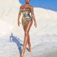 thumbnail image 1 of Vestido de verano para mujer, con lentejuelas y hombros descubiertos, sexy, de malla, con perspectiva, vestido de noche largo, 1 of 5