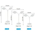 thumbnail image 2 of Earring Holder, 3pcs Earring Stand Earring Display Stands Storage Organizer Metal Rack Leaf for Photography, White, 2 of 5