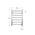 thumbnail image 5 of Ancona Comfort 7 7-Bar Wall Mount Hardwired Towel Warmer with Countdown Timer, Chrome, 5 of 5