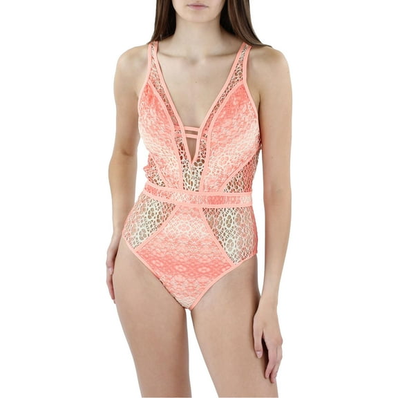 Becca Womens Tie Back Padded One-Piece Swimsuit