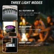 Pic ® 2 في 1 Mosquito Zapper & Accent Light ، Bug Zapper مع سلك USB صغير ، رمادي ، منطقة Bug Zapper