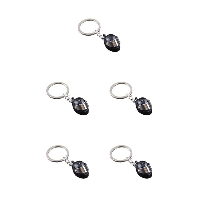 ZheElen Porte-Clés Taille Compacte Exquise Sac à Main Pendentif Décor Rouille Design à la Mode Plaqué Surface Sans Bavures - en Forme d'Anneau Noir 5Set