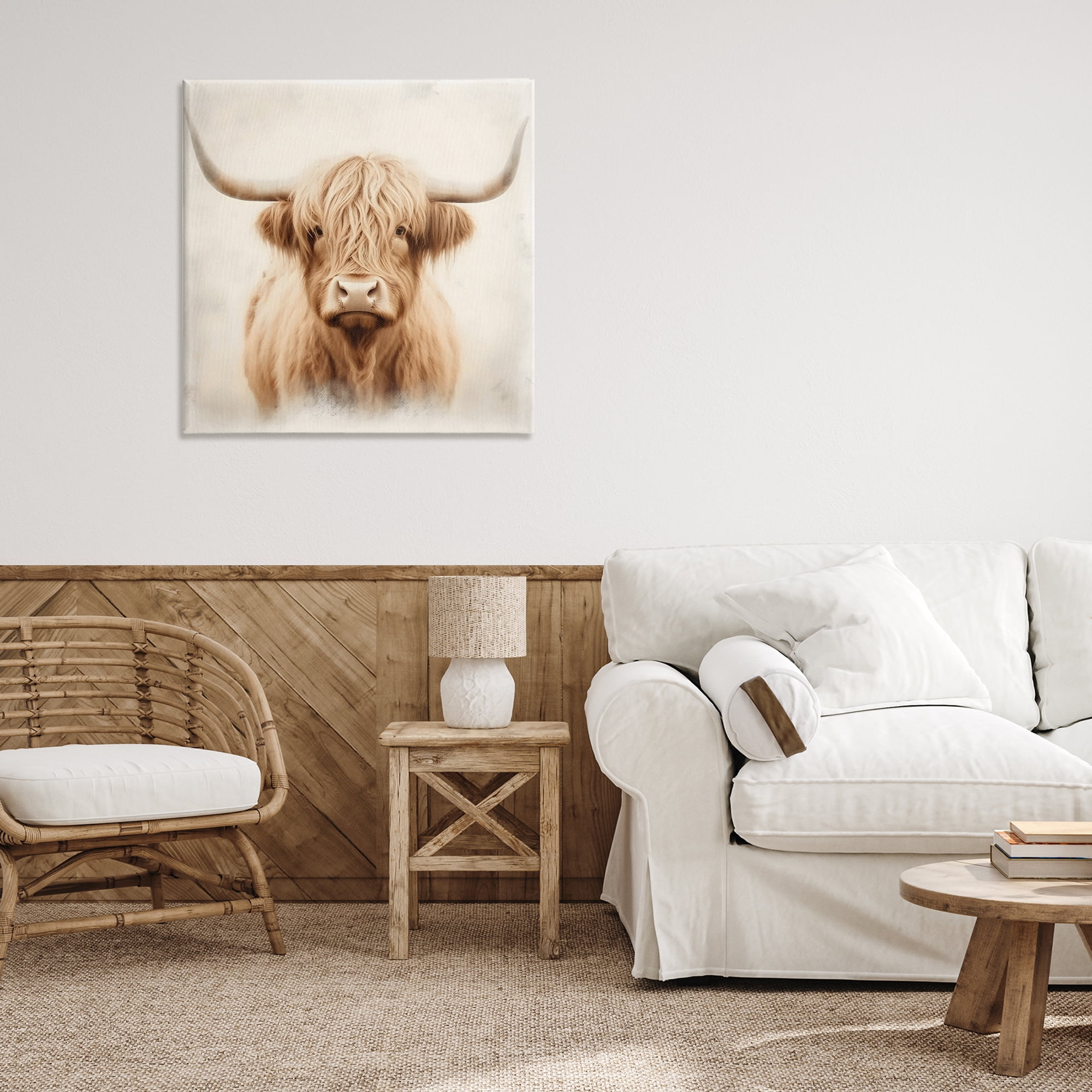 Stupell Industries Dreamy Fluffy Highland Portrait Canvas Wall Art, design by Creative Studio