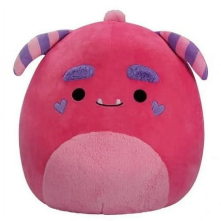 Squishmallows Mont the Pink Monster with Striped Horns ~ 16" (Valentine's Day Plush)