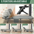 thumbnail image 4 of SSyao Folding Camping Cot, Extra Wide Heavy Duty Sleeping Cots with Carry Bag, Double Layer Oxford Portable Travel Camp Cots for Home, Office Nap and Outdoor Beach,5-positon Gray, 4 of 16