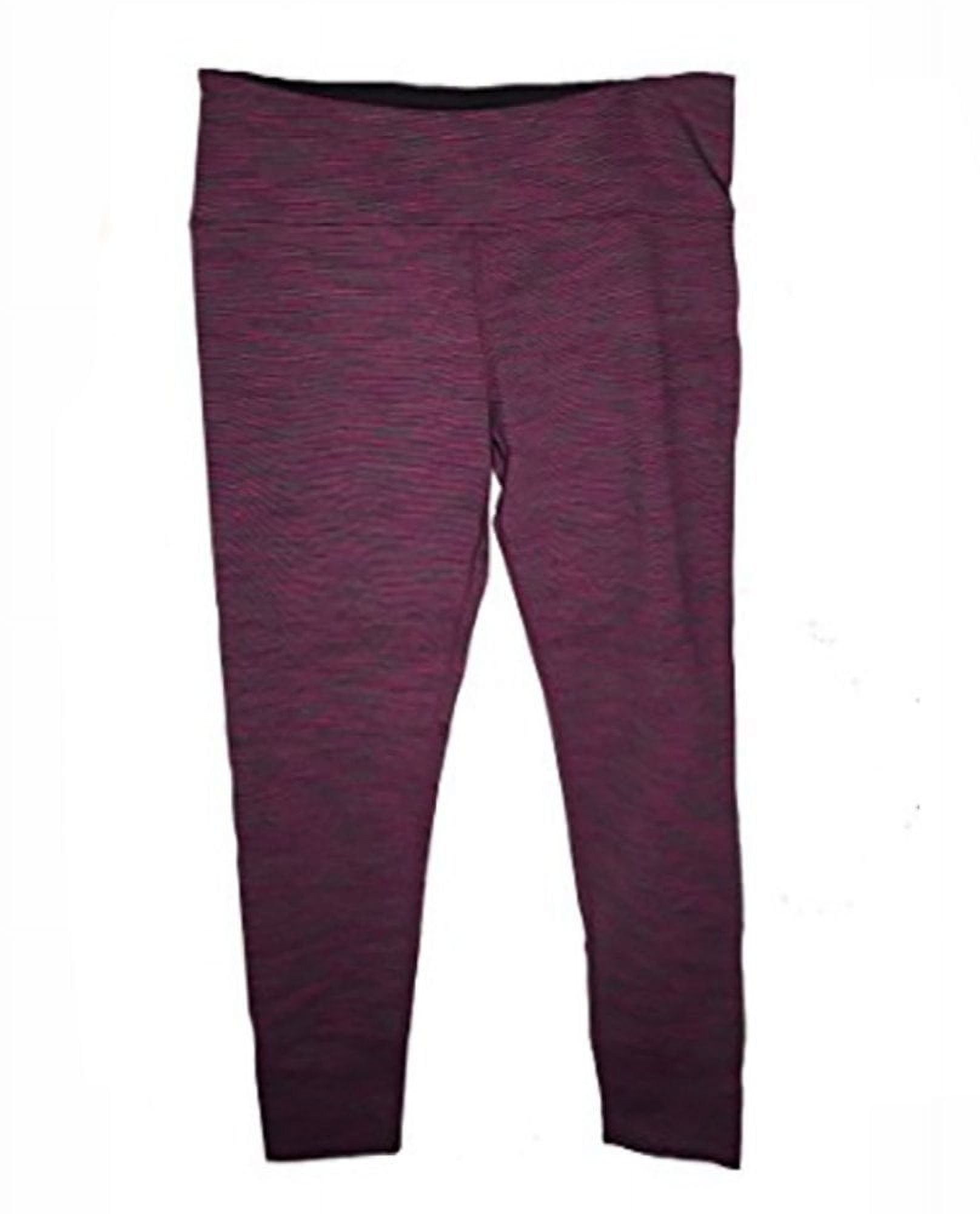 Lycra Supplex Womens Tuff Athletic Leggings, Purple Stripped, Medium