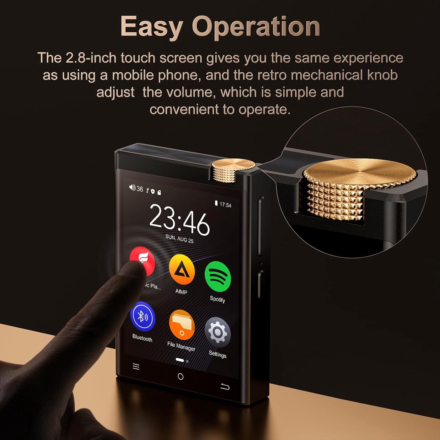 80GB Hi-Fi MP3 Player, Oilsky Spotify MP3 Player with Bluetooth