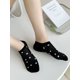 thumbnail image 2 of Xiao Hua 6 pares de calcetines invisibles para mujer - Tobilleros bajos antideslizantes - Calcetines invisibles para uso casual y formal - Suaves y elásticos, color negro B, 2 of 2