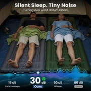 KingCamp Inflatable Sleeping Pads for Camping, 4.7 Thick Air Pad with Built-in Foot Pump, Portable Ultralight Camping Mattress for Backpacking, Grey