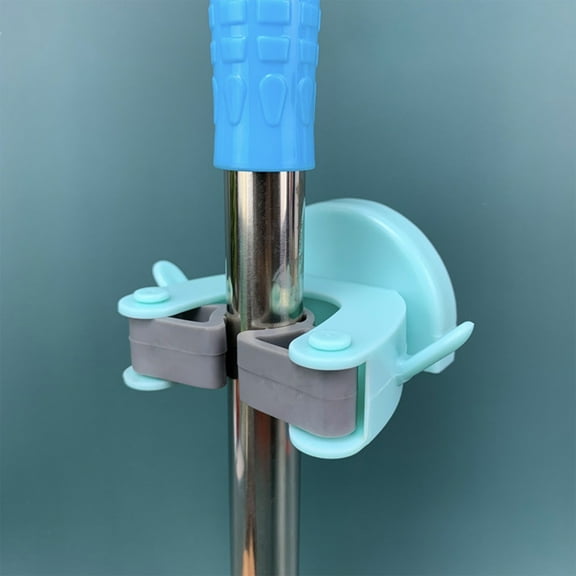 Mop Holder Command Hooks Broom BroomWall Mounted Broom Gripper Holds Self Adhesive no Drill,Broom Organizer Reusable for Kitchen,Bathroom, Garden