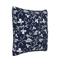 thumbnail image 3 of LNWH Cartoon Seamless Blue Vines Throw Pillow Covers, Square Soft Linen Decorative Pillow Cases, 18"x18", 3 of 8